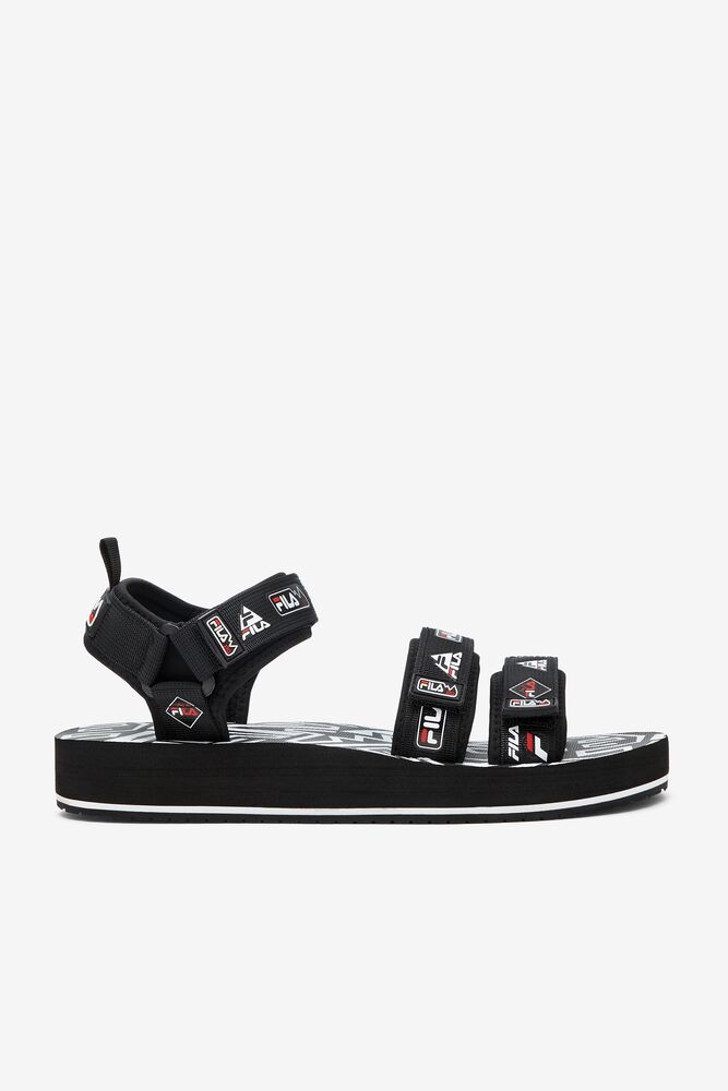 Sandalias Deslizantes Fila Drifter Dns '90s Slide Sandals Hombre Negras Blancas Rojas | 941208VMY