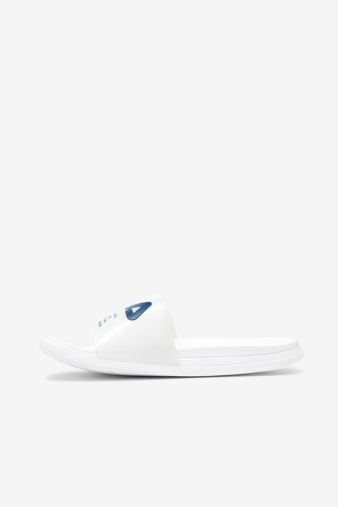 Sandalias Deslizantes Fila Drifter Luxe Clear Slide Sandals Mujer Blancas Azul Marino Rojas | 352614LSY