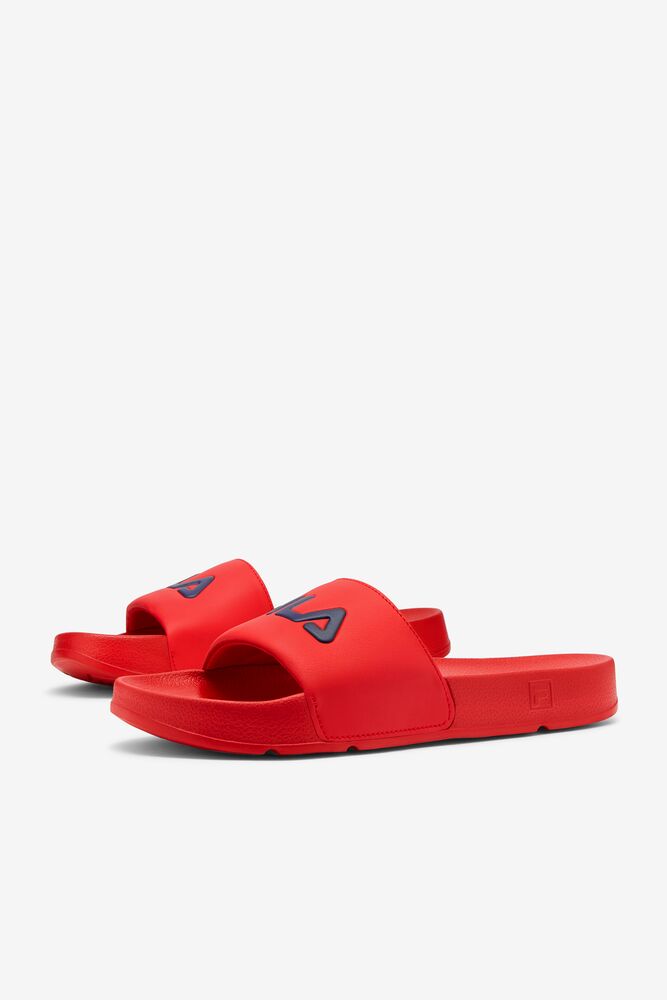 Sandalias Deslizantes Fila Drifter Slide Sandals Hombre Rojas Azul Marino Blancas | 174920DRQ