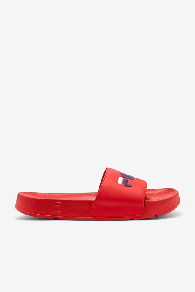 Sandalias Deslizantes Fila Drifter Slide Sandals Hombre Rojas Azul Marino Blancas | 174920DRQ