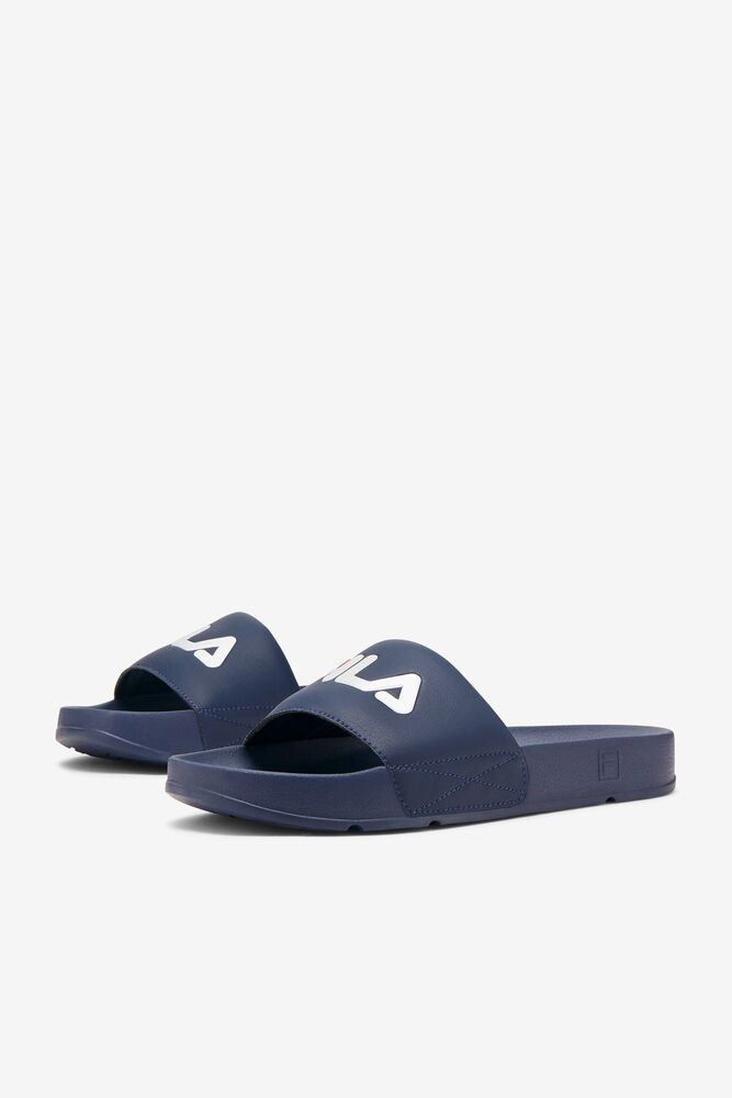 Sandalias Deslizantes Fila Drifter Slide Sandals Hombre Azul Marino Rojas Blancas | 931024GAI