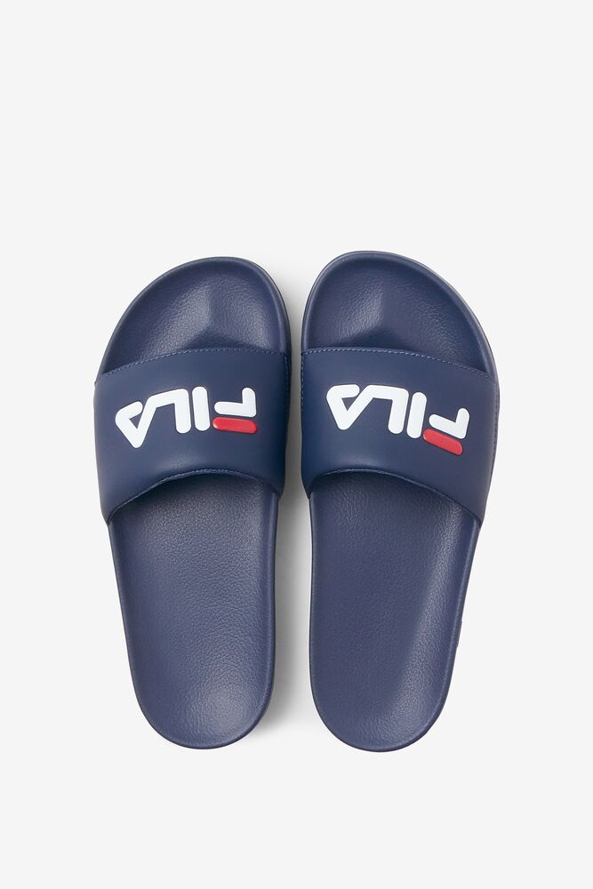 Sandalias Deslizantes Fila Drifter Slide Sandals Hombre Azul Marino Rojas Blancas | 086249IWL