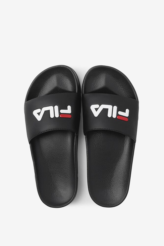 Sandalias Deslizantes Fila Drifter Slide Sandals Mujer Negras Rojas Blancas | 042751UKZ