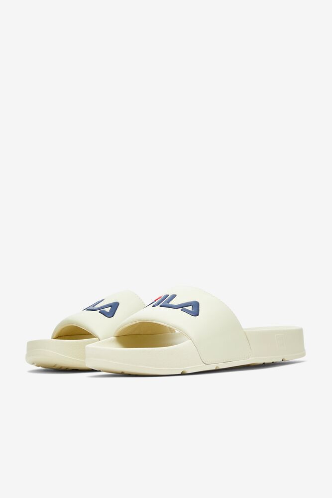 Sandalias Deslizantes Fila Drifter Slide Sandals Hombre Creme Azul Marino Rojas | 725960EFA