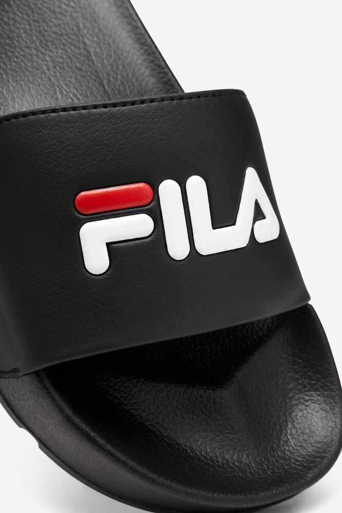 Sandalias Deslizantes Fila Drifter Slide Sandals Hombre Negras Rojas Blancas | 048796NHU