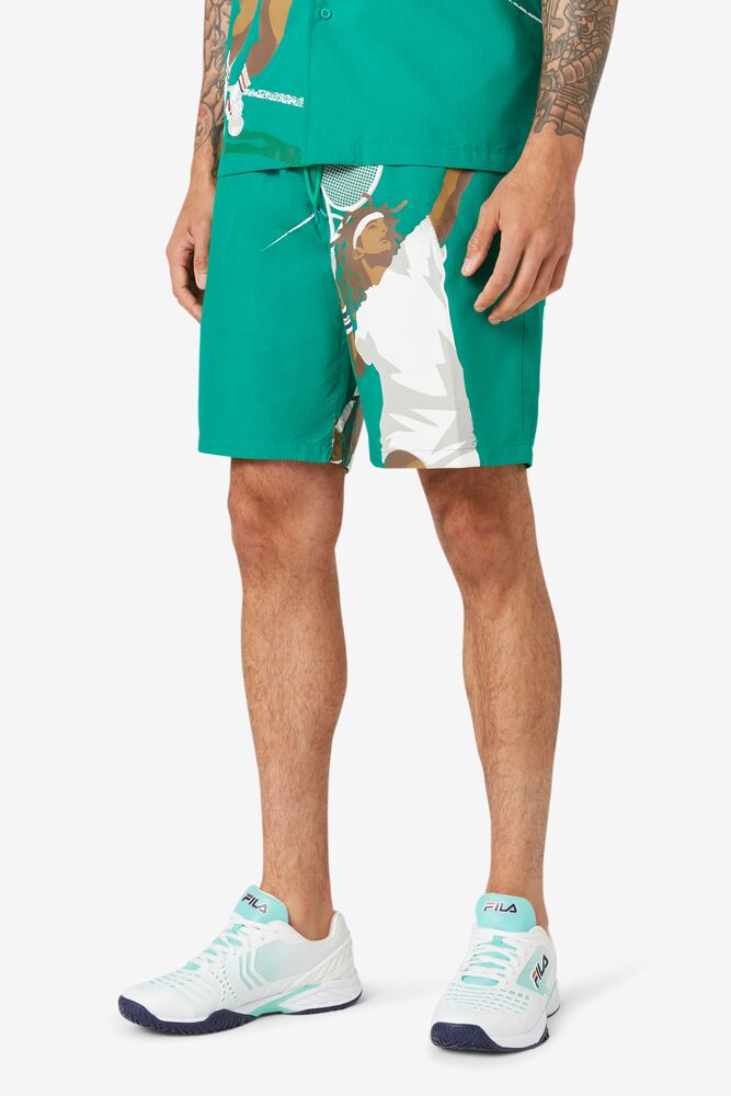 Short Fila Cook Seersucker Short Hombre Verde | 271530HGM