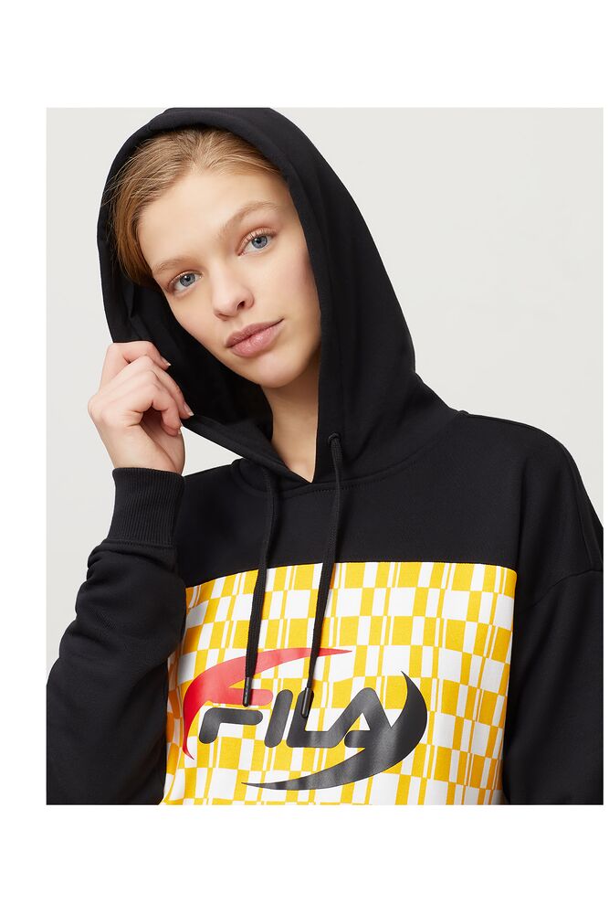 Sudadera con Capucha Fila Brianna Hoodie Mujer Blk/Gfus/Cred | 021957NJE