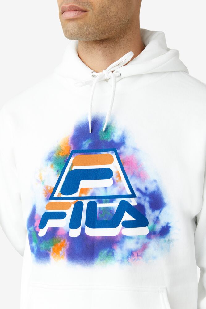 Sudadera con Capucha Fila Dracen Tie Dye Hoodie Hombre Blancas | 145620IEK