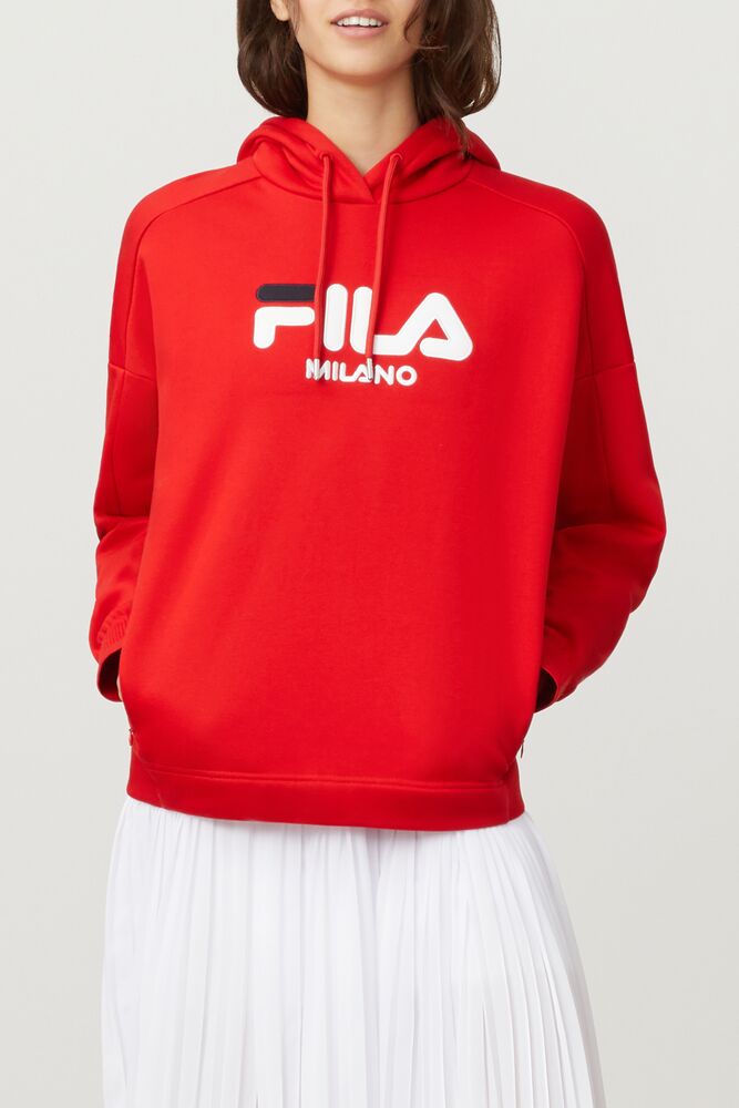 Sudadera con Capucha Fila Fila Milano Hoodie Mujer Rojas | 790185BMA