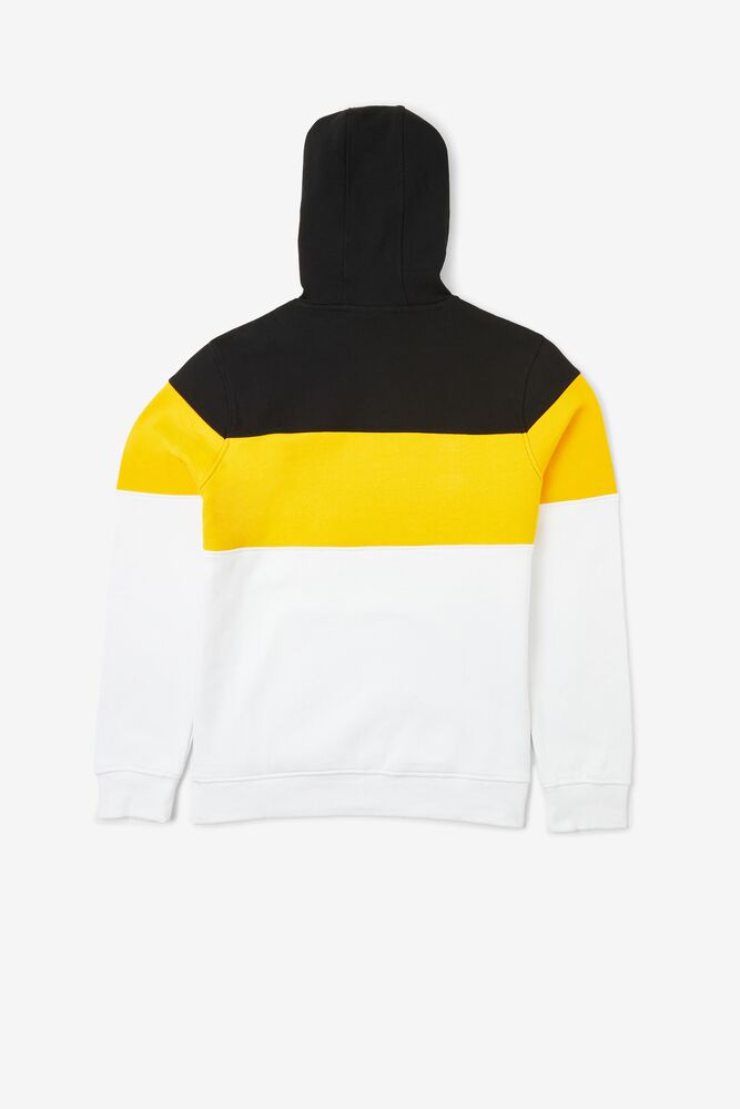 Sudadera con Capucha Fila Flamino Hoodie Hombre Blk/Gfus/Wht | 591640SQD