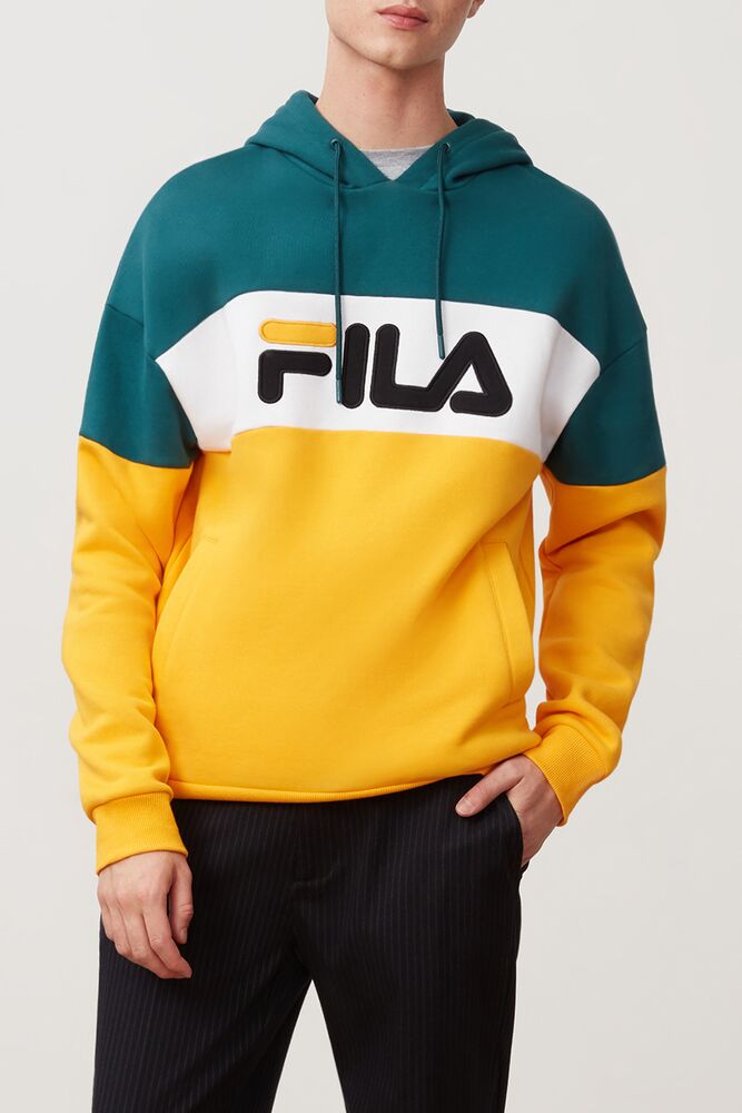 Sudadera con Capucha Fila Flamino Hoodie Hombre Citr/Atdp/Wht | 029148OHF