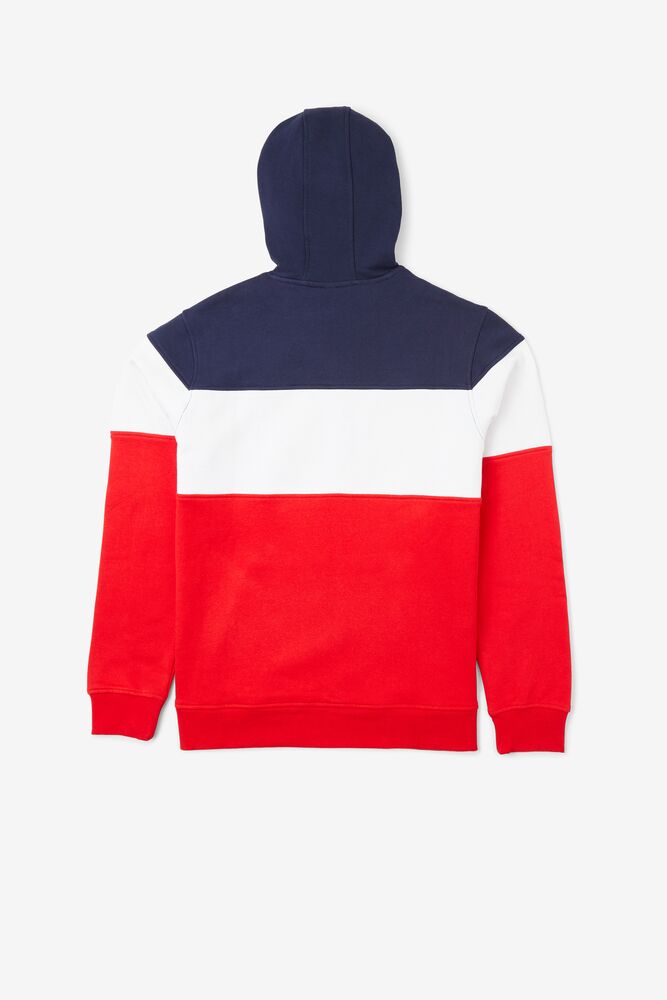 Sudadera con Capucha Fila Flamino Hoodie Hombre Navy/Cred/Wht | 923170RJM