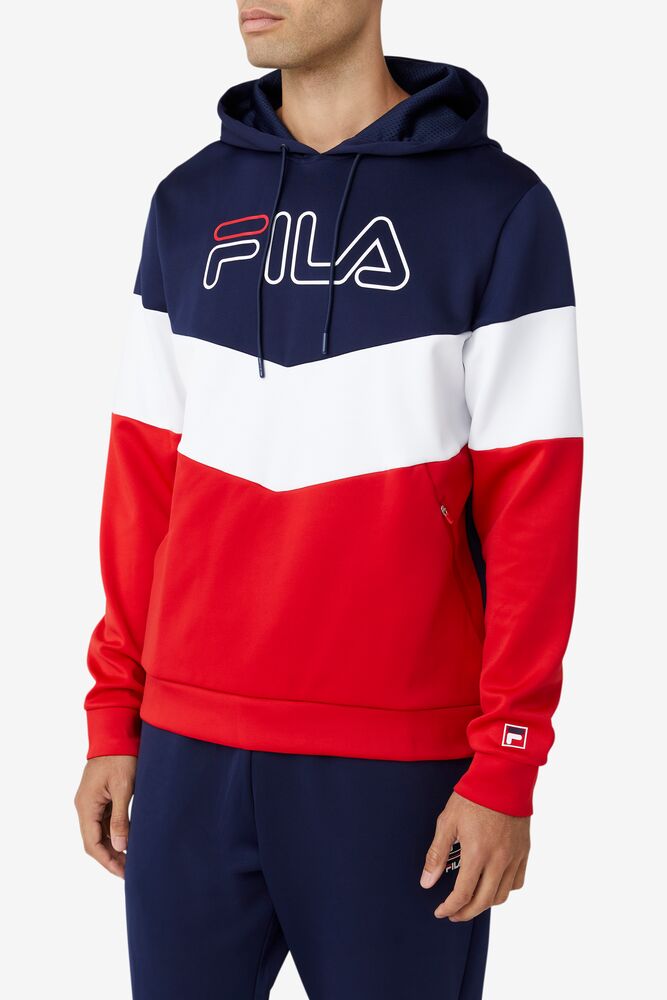 Sudadera con Capucha Fila Gerado Tech Hoodie Hombre Rojas Blancas | 270586THM