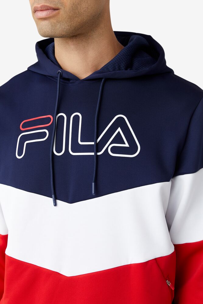 Sudadera con Capucha Fila Gerado Tech Hoodie Hombre Rojas Blancas | 270586THM