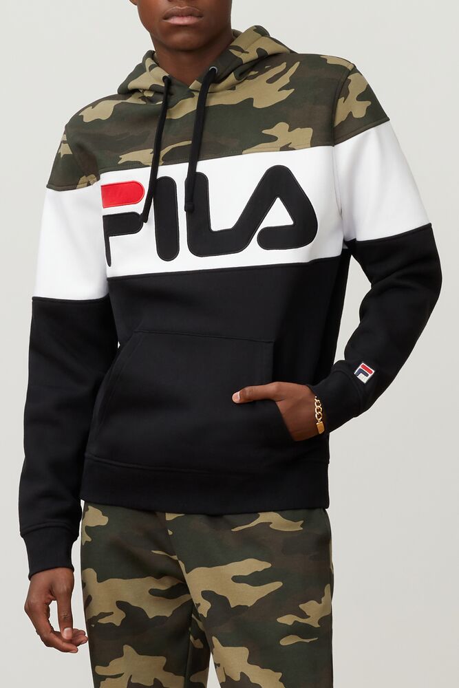 Sudadera con Capucha Fila Grand-slam Hoodie Hombre Ucamop/Blk/Wht | 758094BOM