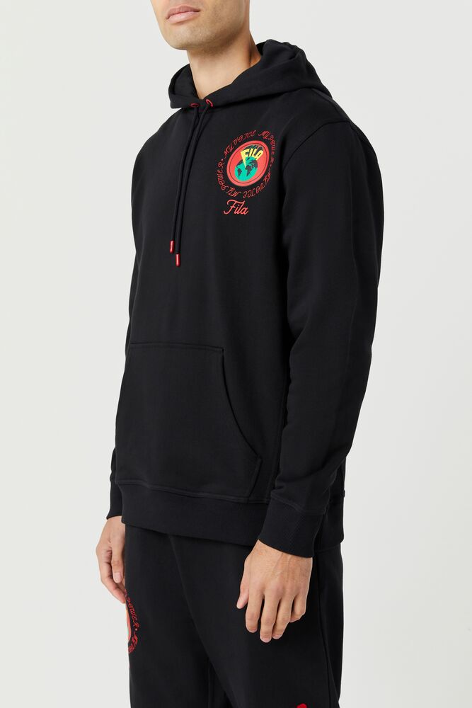 Sudadera con Capucha Fila Hunt Hoodie Unisex Negras | 963547XWI