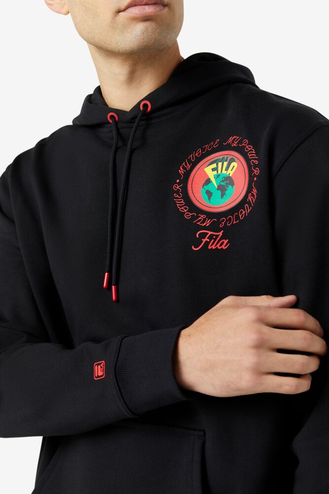 Sudadera con Capucha Fila Hunt Hoodie Unisex Negras | 963547XWI