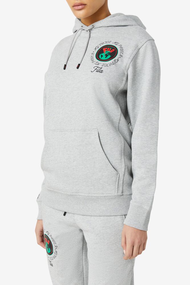 Sudadera con Capucha Fila Hunt Hoodie Unisex Gris | 791542ZLI