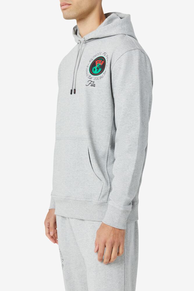 Sudadera con Capucha Fila Hunt Hoodie Unisex Gris | 791542ZLI