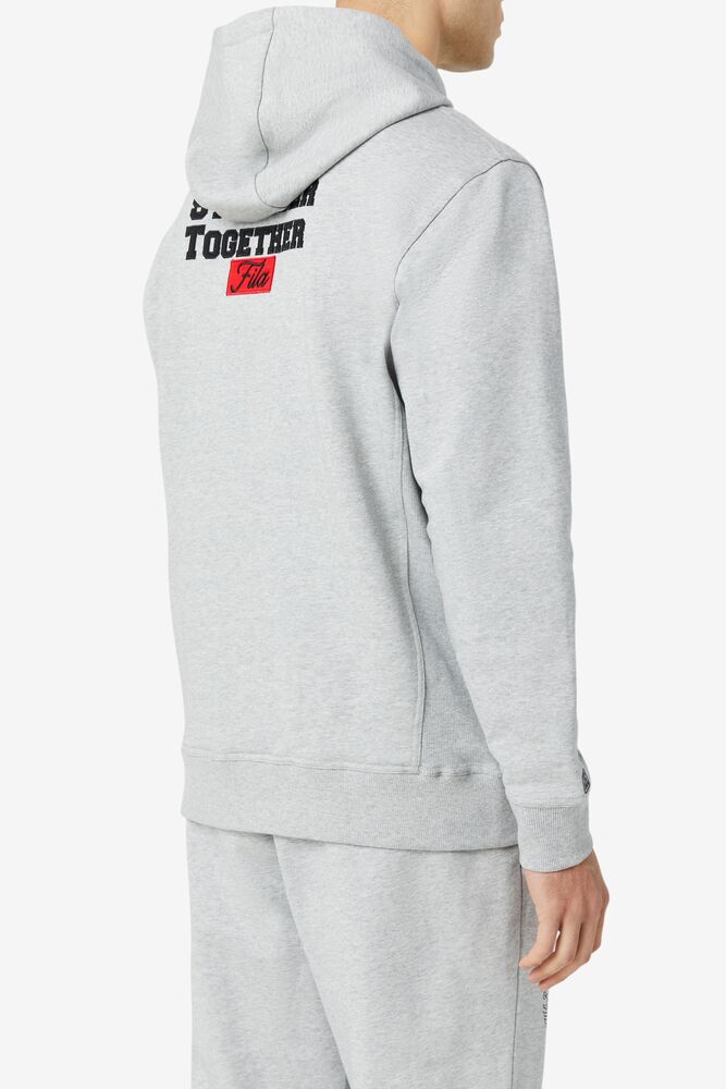 Sudadera con Capucha Fila Hunt Hoodie Unisex Gris | 791542ZLI