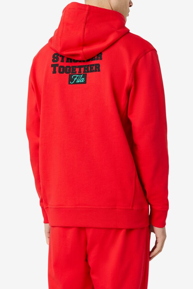 Sudadera con Capucha Fila Hunt Hoodie Unisex Rojas | 203164VFW