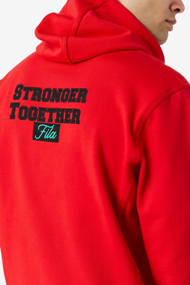 Sudadera con Capucha Fila Hunt Hoodie Unisex Rojas | 203164VFW