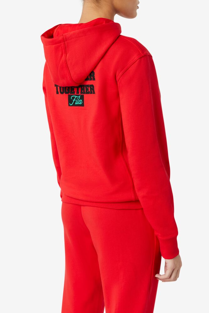 Sudadera con Capucha Fila Hunt Hoodie Unisex Rojas | 203164VFW