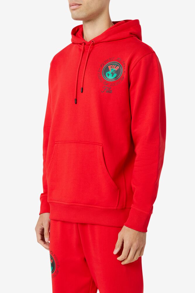 Sudadera con Capucha Fila Hunt Hoodie Unisex Rojas | 203164VFW