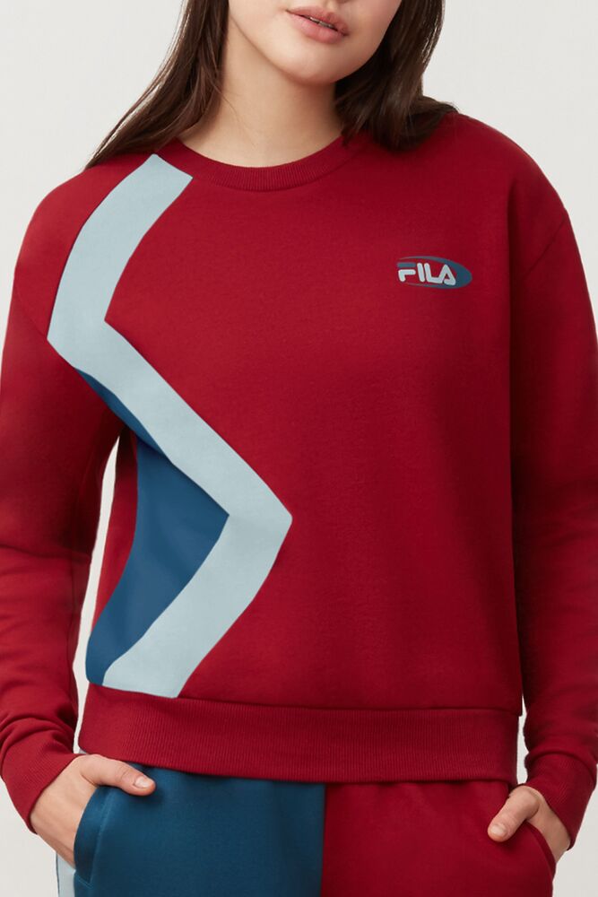 Sudadera con Capucha Fila Kazuno Sweatshirt Mujer Bred/Tour/Ddiv | 270856PHI