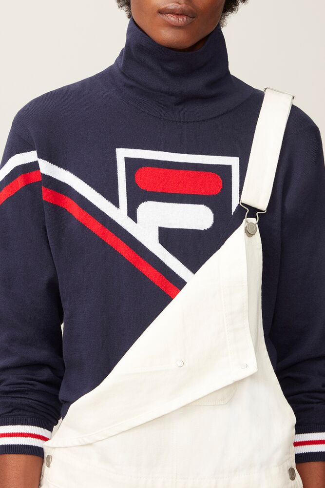 Sudadera con Capucha Fila Kobe Turtleneck Sweater Hombre Peac/Cred/Wht | 081237WEF