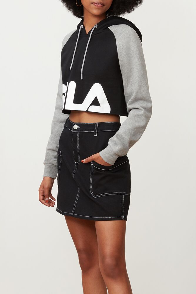 Sudadera con Capucha Fila Luciana Hoody Mujer Blk/Lgrym/Wht | 401527EZQ