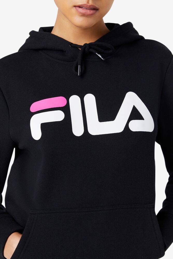 Sudadera con Capucha Fila Lucy Hoodie Mujer Negras Blancas Rosas | 049126QPN