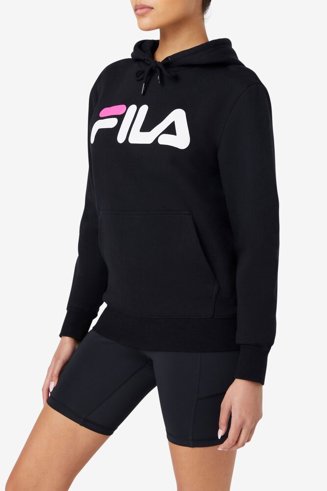 Sudadera con Capucha Fila Lucy Hoodie Mujer Negras Blancas Rosas | 049126QPN