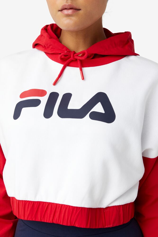 Sudadera con Capucha Fila Saachi Hoodie Mujer Rojas Blancas | 549867IAY