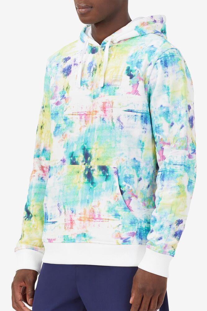 Sudadera con Capucha Fila Tie Breaker Tie Dye Hoodie Hombre Blancas | 679103VZI