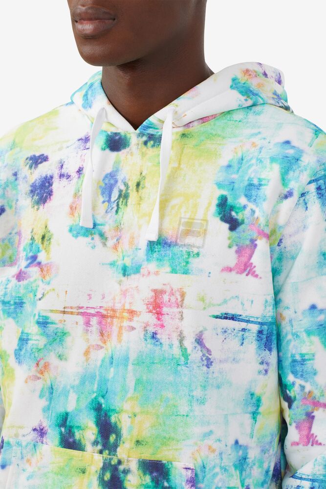 Sudadera con Capucha Fila Tie Breaker Tie Dye Hoodie Hombre Blancas | 679103VZI