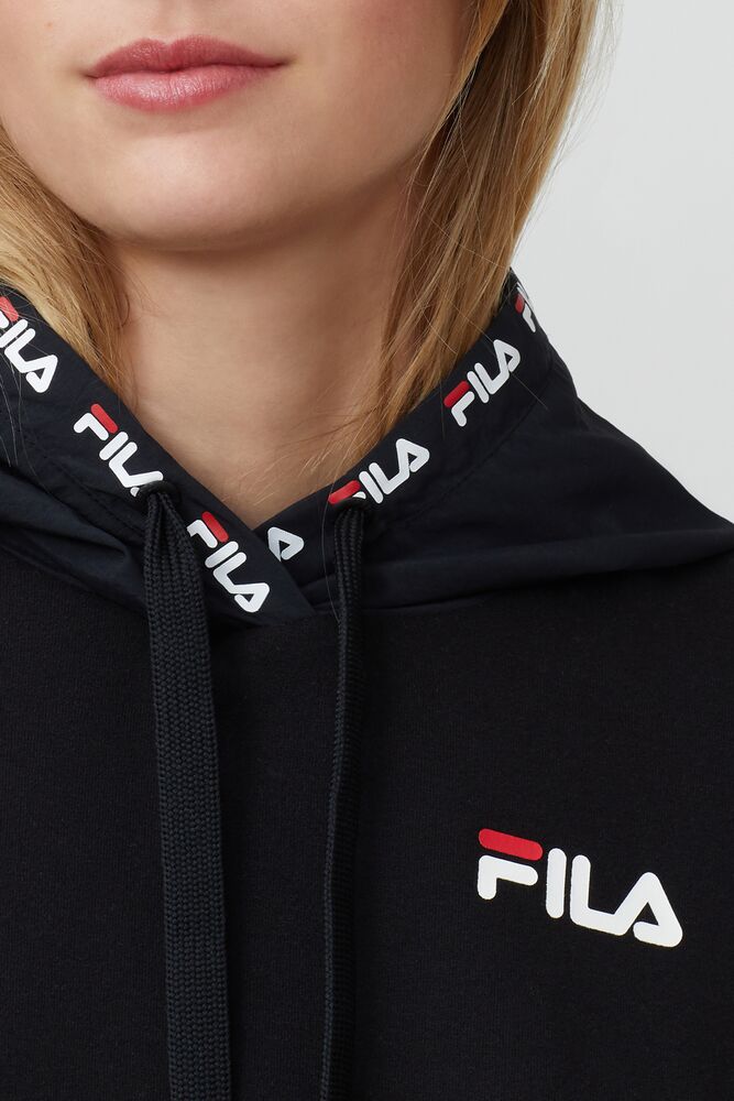 Sudadera con Capucha Fila Tina Hoodie Mujer Negras | 654093NAF