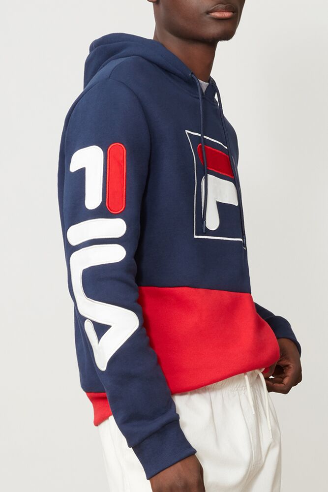 Sudadera con Capucha Fila Tony Hoodie Hombre Navy/Cred | 352461BWH