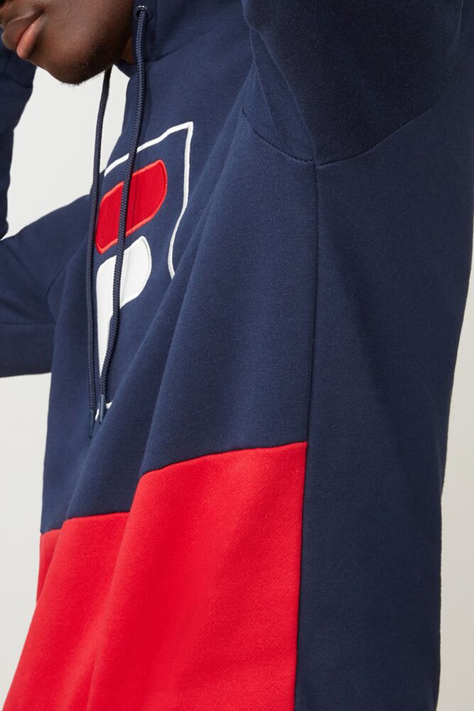 Sudadera con Capucha Fila Tony Hoodie Hombre Navy/Cred | 352461BWH