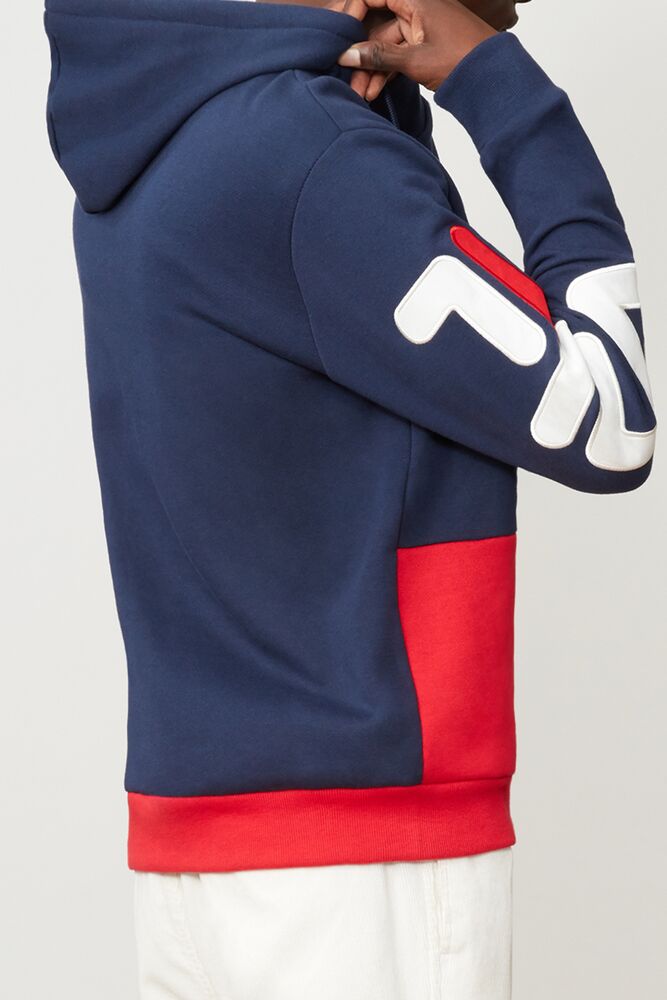 Sudadera con Capucha Fila Tony Hoodie Hombre Navy/Cred | 352461BWH