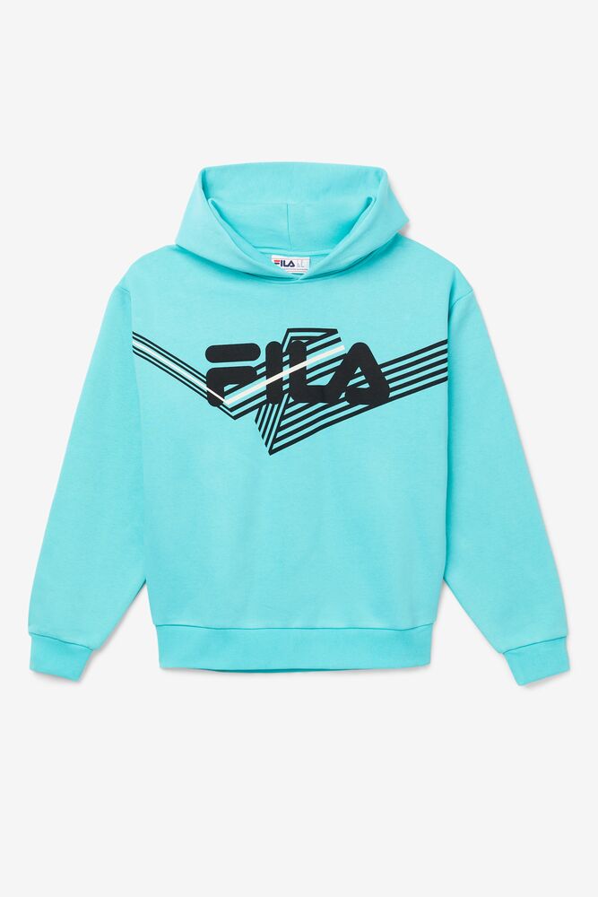 Sudadera con Capucha Fila Waldo Hoodie Hombre Azules Turquesa Negras | 387059BIJ