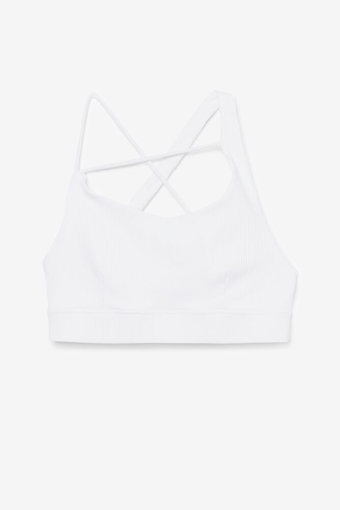 Sujetador Deportivo Fila Ribbed Essentials | Sidney Bra Top Unisex Blancas | 815673NKB