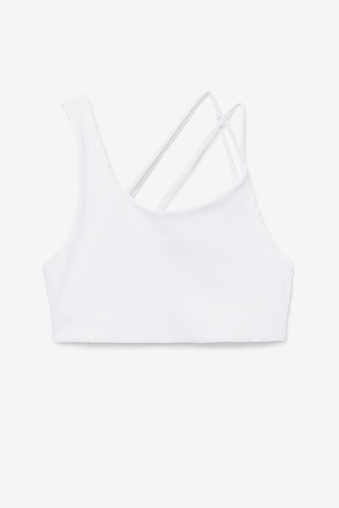 Sujetador Deportivo Fila Ribbed Essentials | Teena Bra Top Unisex Blancas | 645971NPT