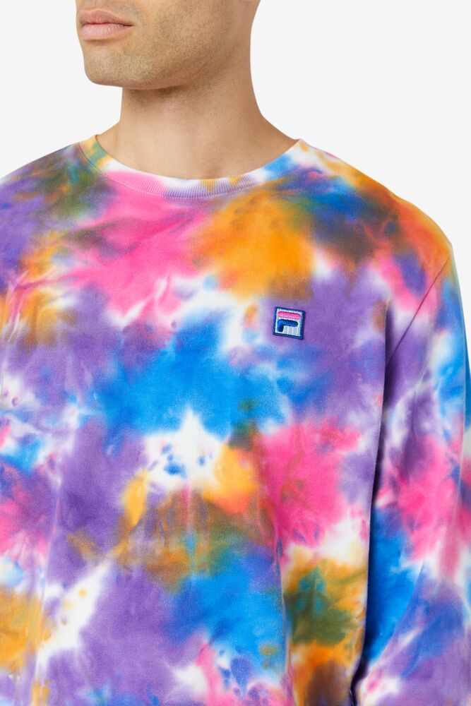 Suéteres Fila Jamie Tie Dye Crewneck Sweater Unisex 486 Tie Dye | 280375BXH