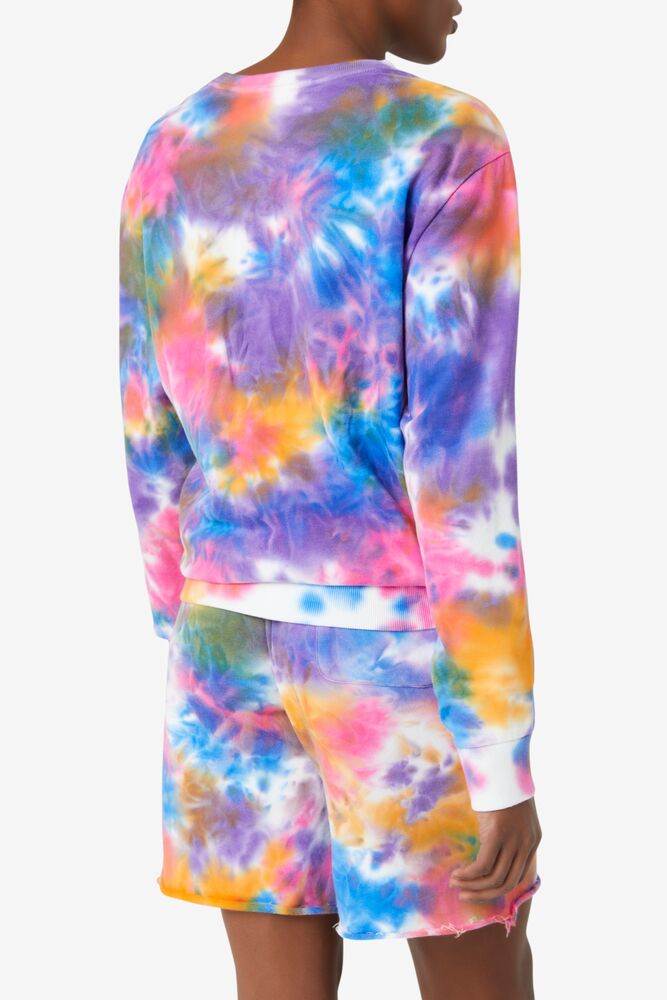 Suéteres Fila Jamie Tie Dye Crewneck Sweater Unisex 486 Tie Dye | 280375BXH