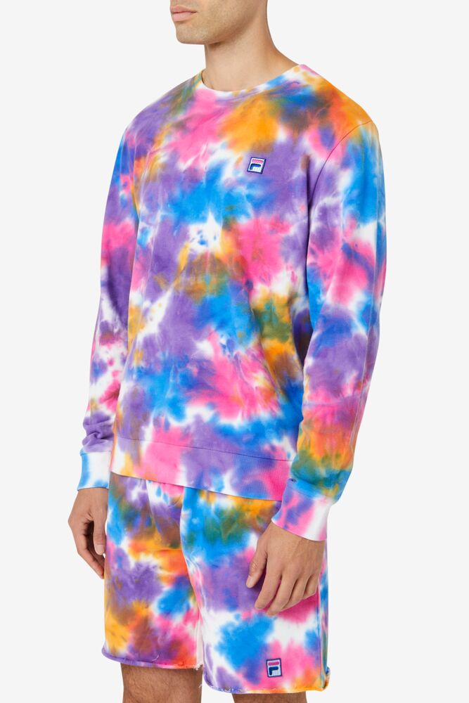 Suéteres Fila Jamie Tie Dye Crewneck Sweater Unisex 486 Tie Dye | 280375BXH