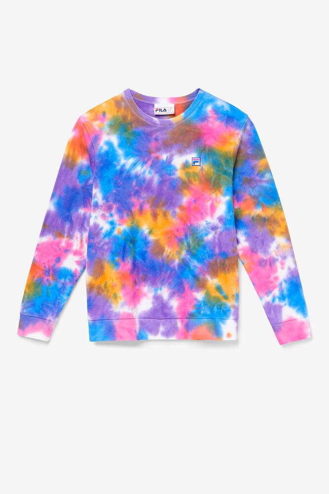 Suéteres Fila Jamie Tie Dye Crewneck Sweater Unisex 486 Tie Dye | 280375BXH