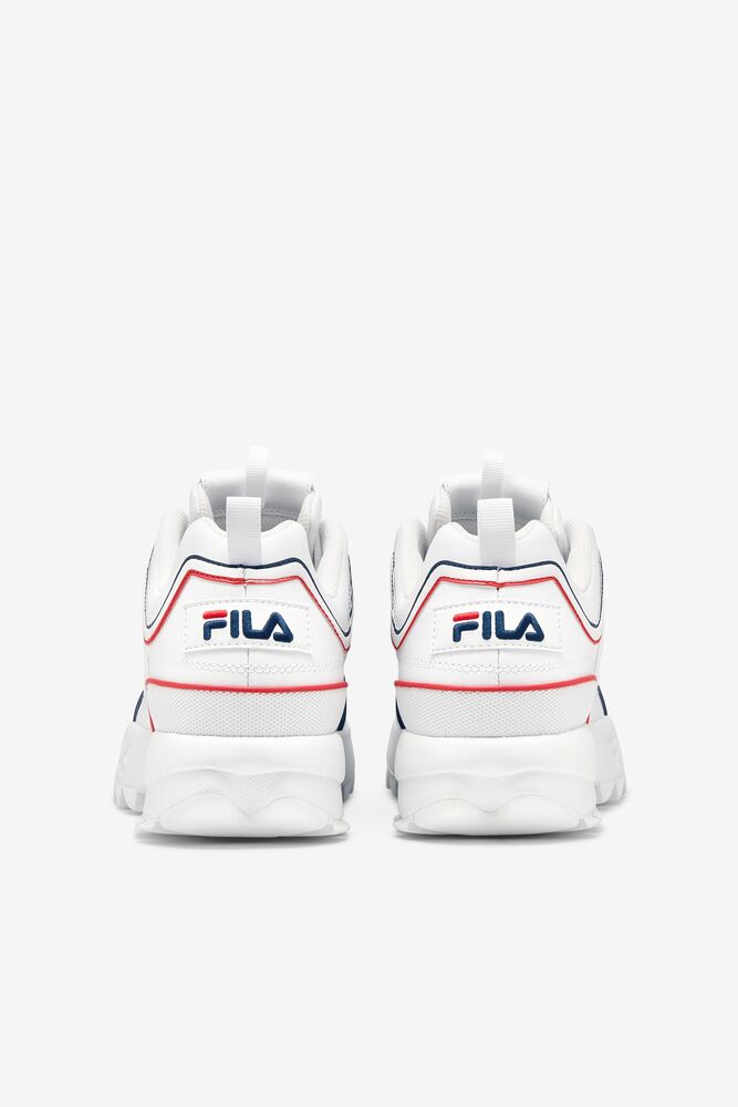 Tenis Fila Disruptor 2 Contrast Piping Sneakers Hombre Blancas Azul Marino Rojas | 814305VXI