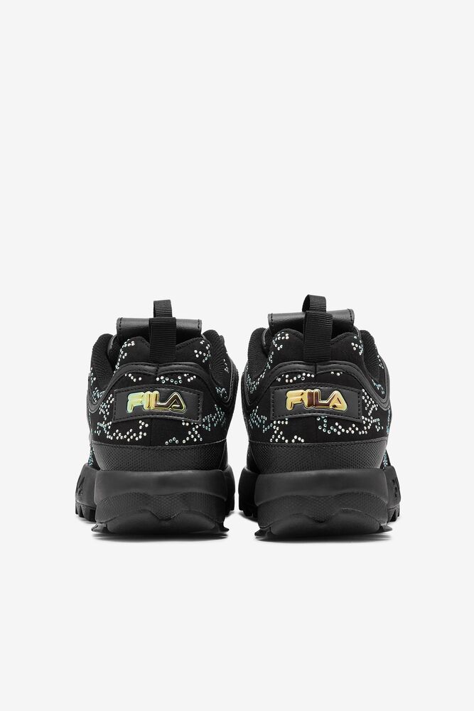 Tenis Fila Disruptor 2 Diamante Sneakers Mujer Blk/Blk/Irid | 387426ZNX