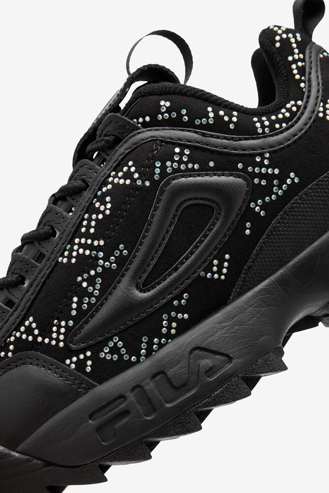 Tenis Fila Disruptor 2 Diamante Sneakers Mujer Blk/Blk/Irid | 387426ZNX